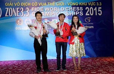 Drei vietnamesische Schachspieler beteiligen sich an der Schachweltmeisterschaft 2015